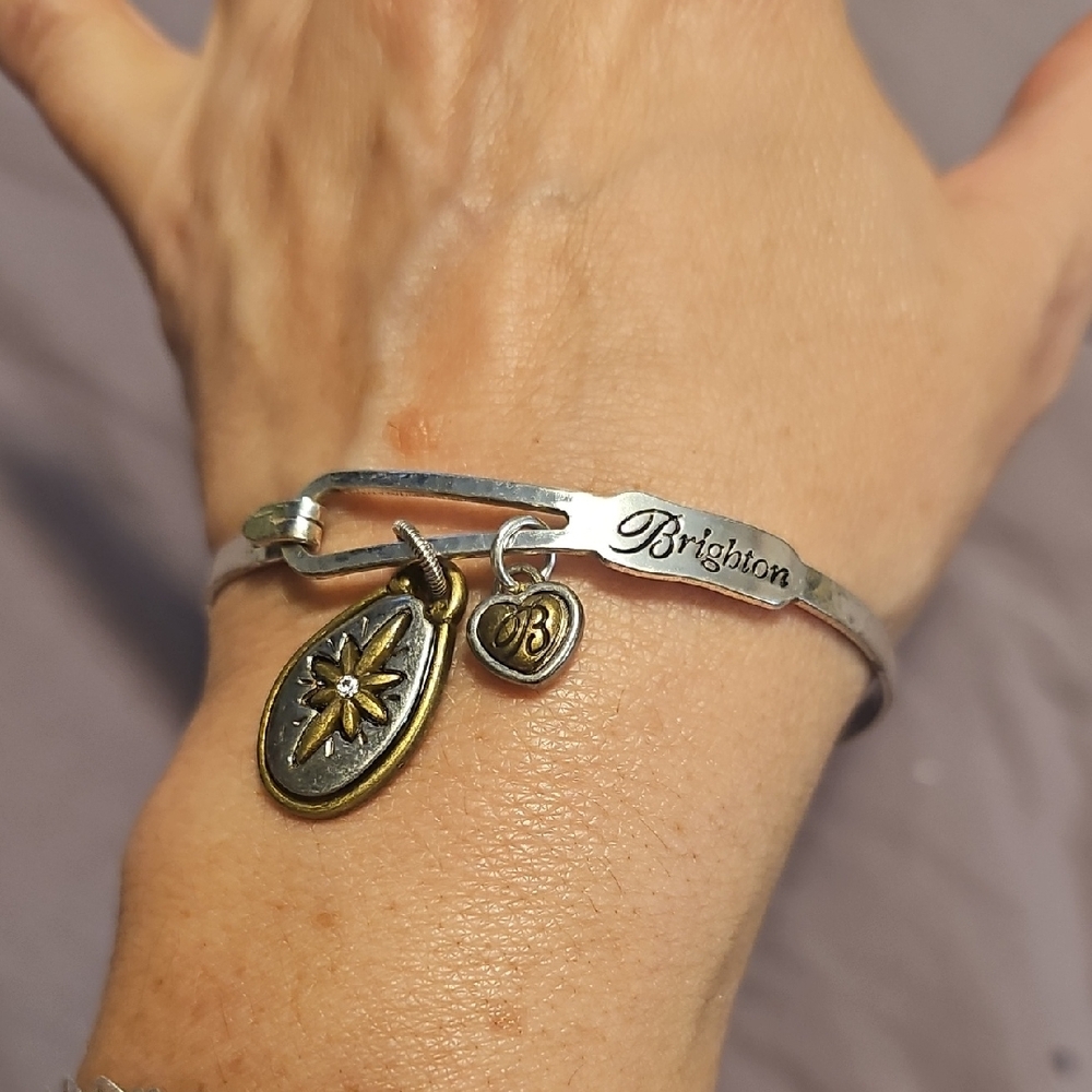 Brighton Silver Bracelet with Gold Star Charm